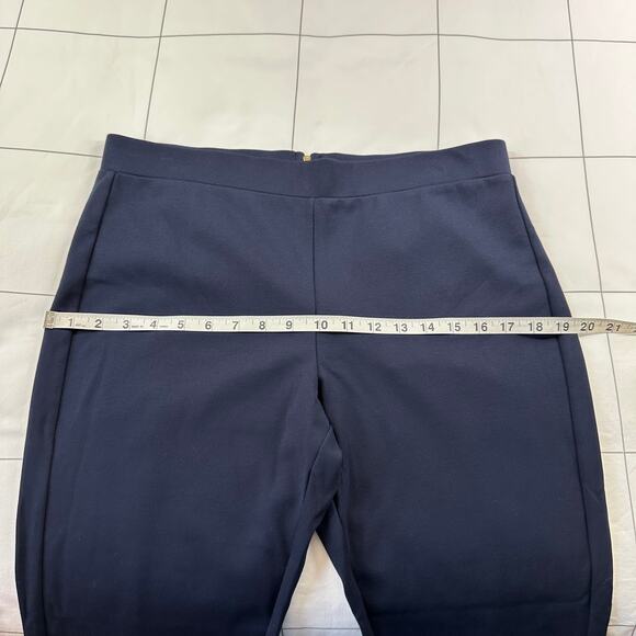 Jude Connally Pants Women Large Dark Navy Blue Olivia Ankle Back Zip Stretch New - Picture 9 of 13